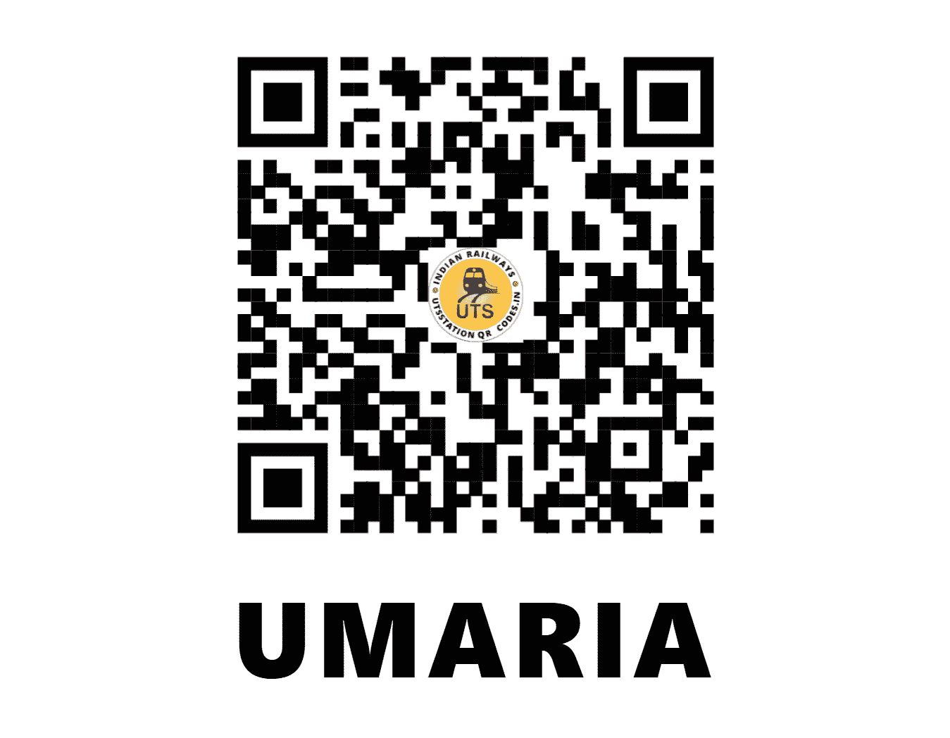 UTS QR Code for UMARIA - UMR - SB (MADHYA PRADESH)